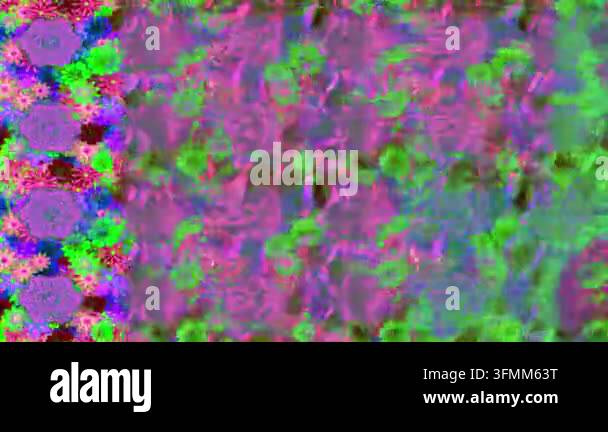 Motion footage background with colorful elements. Flowers. Vintage ...