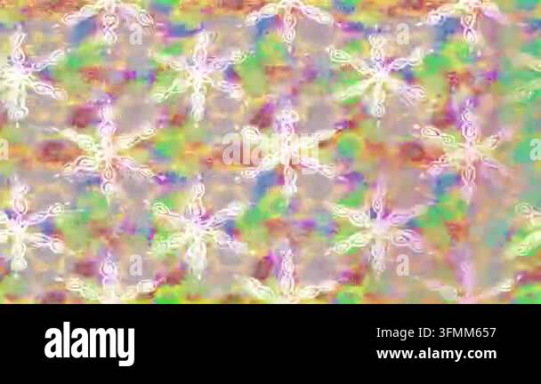 Motion footage background with colorful elements. Flowers. Vintage ...