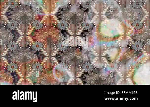 Motion footage background with colorful elements. Flowers. Vintage ...