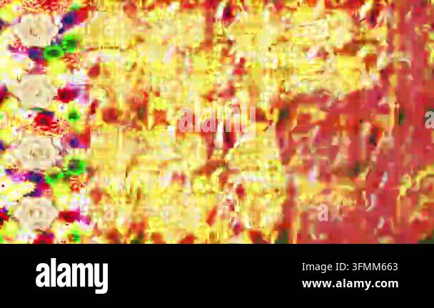 Motion footage background with colorful elements. Flowers. Vintage ...