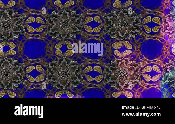Motion footage background with colorful elements. Flowers. Vintage ...