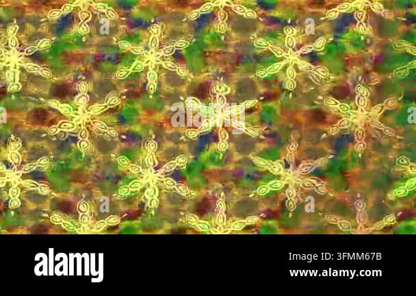 Motion footage background with colorful elements. Flowers. Vintage ...