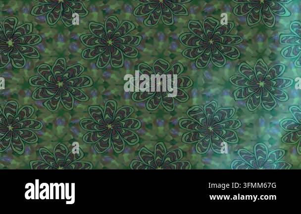 Motion footage background with colorful elements. Flowers. Vintage ...