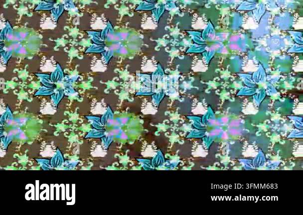Motion footage background with colorful elements. Flowers. Vintage ...