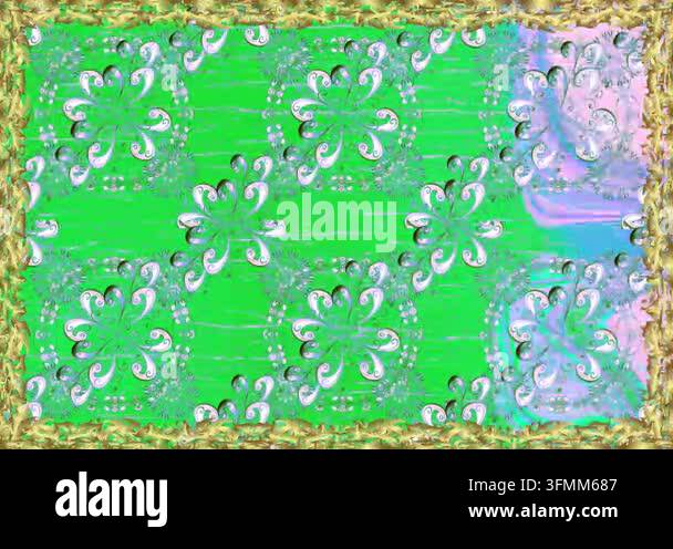 Motion footage background with colorful elements. Flowers. Vintage ...