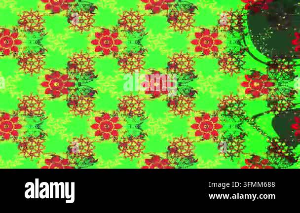 Motion footage background with colorful elements. Flowers. Vintage ...