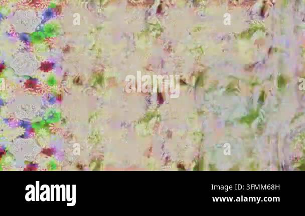 Motion footage background with colorful elements. Flowers. Vintage ...