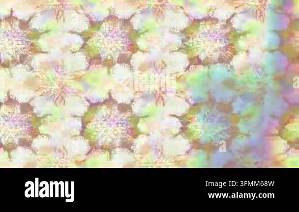 Motion footage background with colorful elements. Flowers. Vintage ...