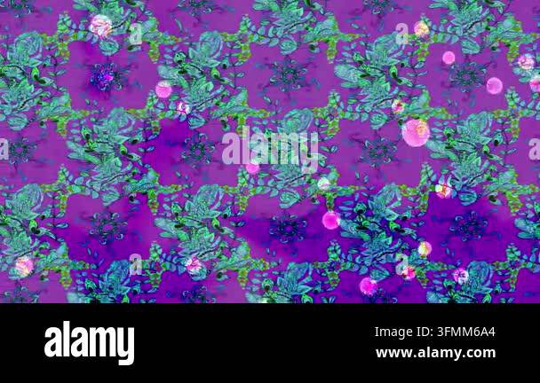 Motion footage background with colorful elements. Flowers. Vintage ...