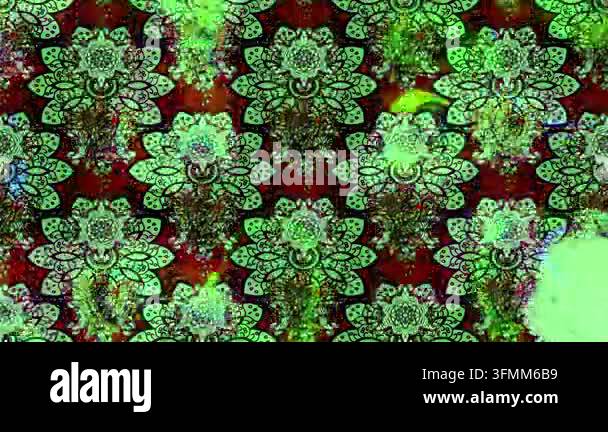 Motion footage background with colorful elements. Flowers. Vintage ...