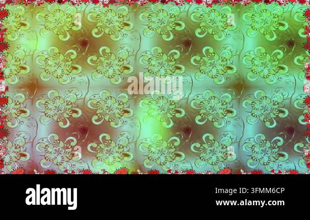 Motion footage background with colorful elements. Flowers. Vintage ...