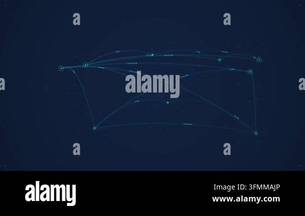 Digital Global Network Connection Lines and Data Flow Stock Video ...