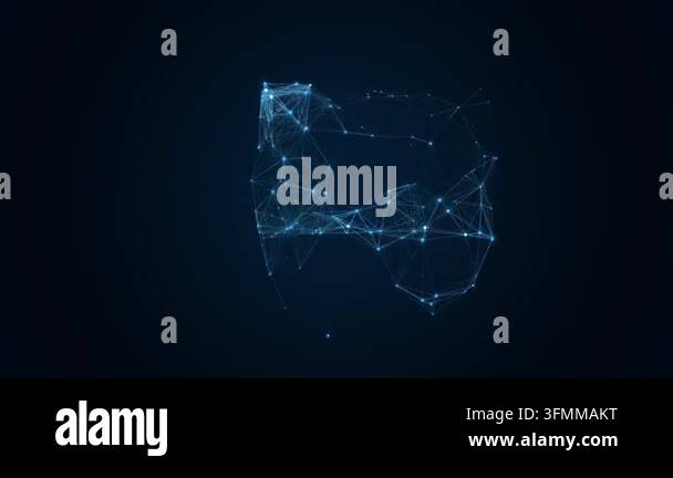 Abstract Digital Network Connection Background with Glowing Plexus ...