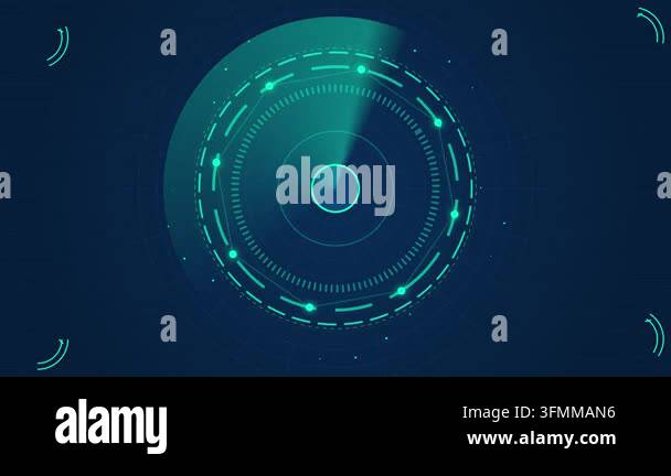 Digital Radar Scan Interface HUD Motion Graphics Stock Video Footage ...