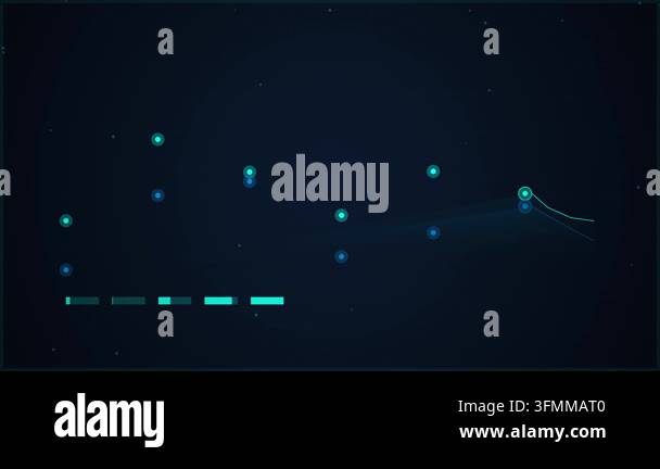 Abstract Financial Data Visualization HUD Dashboard with Animated Bar ...