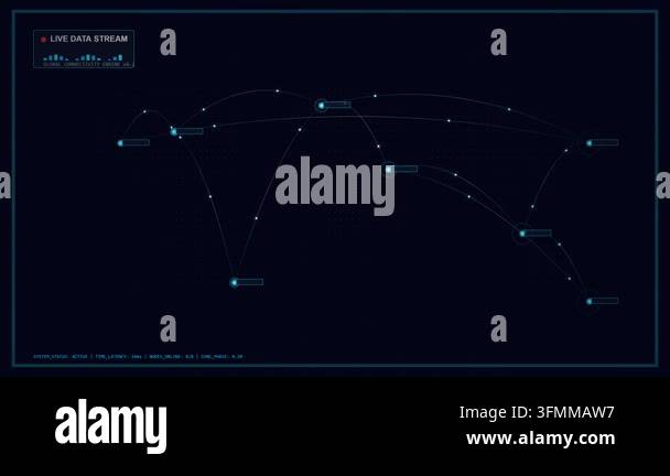 Global Connectivity Network Digital Map Display Stock Video Footage - Alamy