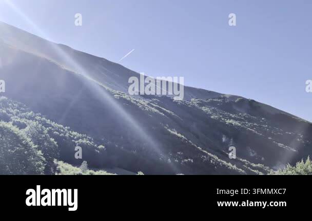 mountain landscape with clouds and blue sky Stock Video Footage - Alamy