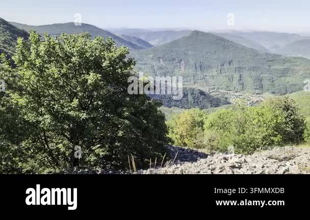 mountain landscape with mountains and blue sky Stock Video Footage - Alamy