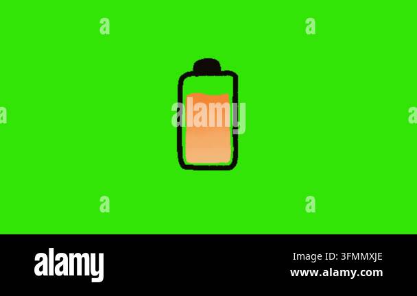 Battery Charging Icon Animation With Power Indicator Stock Video ...