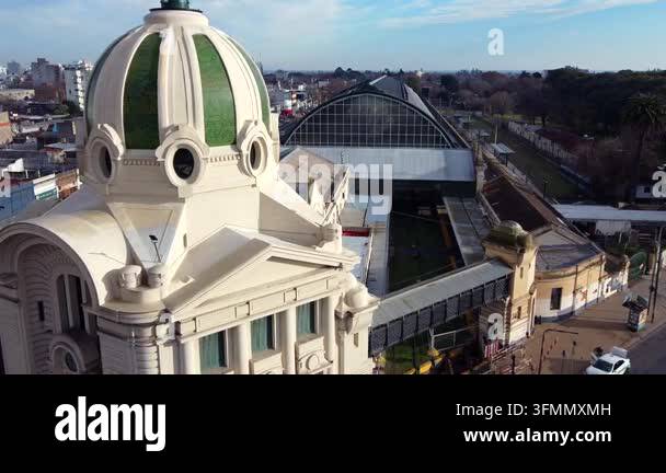 Dome of La Plata Train Station uncovering the university platform ...
