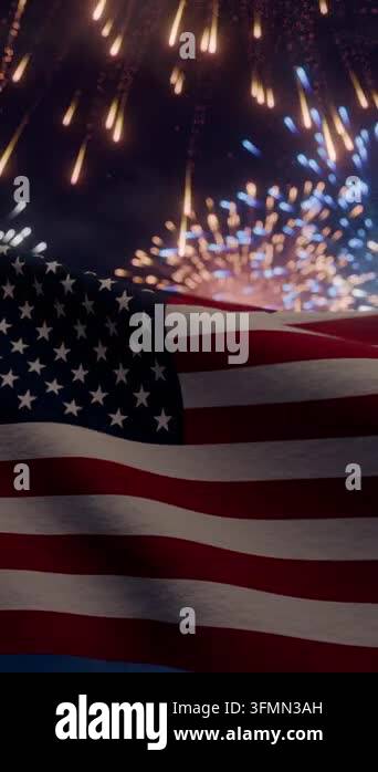 American Fireworks during new year celebration Stock Video Footage - Alamy