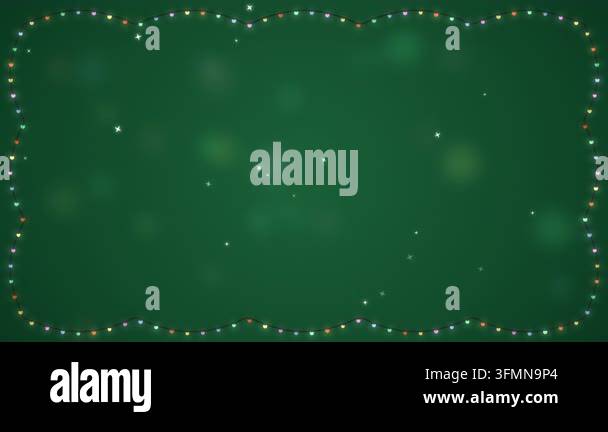 Christmas Title Background with Frame of Glowing Lights Stock Video ...