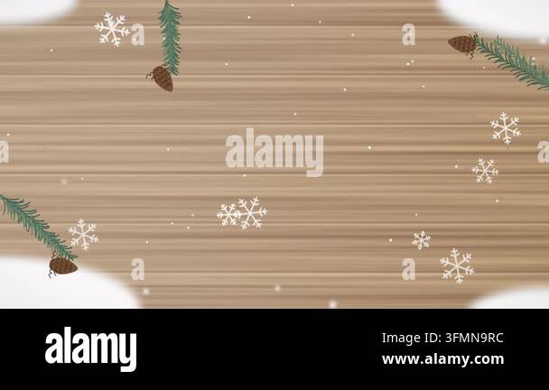 Christmas Snow Falling on Light Wood Background Stock Video Footage - Alamy