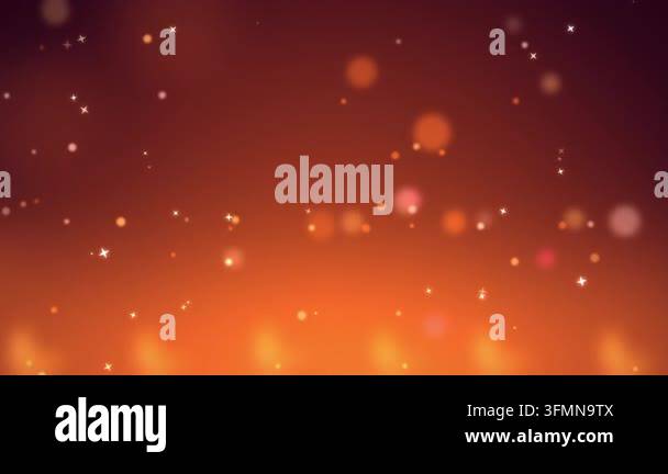 Diwali Warm Bokeh Lights Glowing on Orange Background Stock Video ...