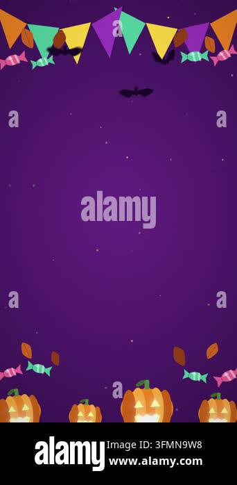 Pumpkin and Candy Frame Background for Halloween Titles Stock Video ...