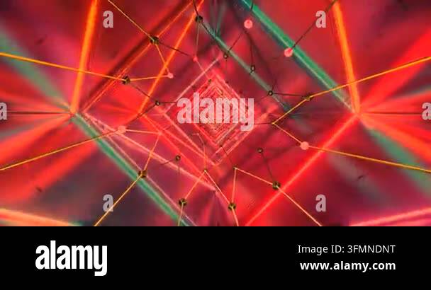 Abstract geometric patterns with vibrant red and green colors Stock ...