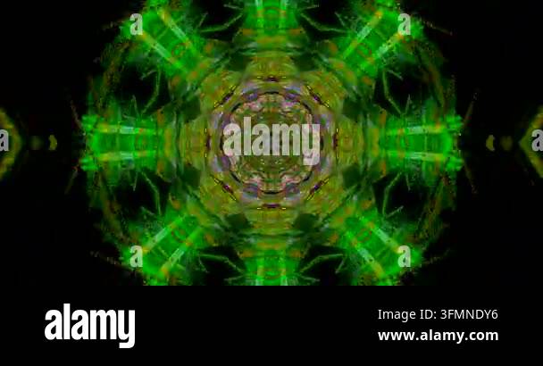 Abstract pattern featuring vibrant green shapes and designs Stock Video ...