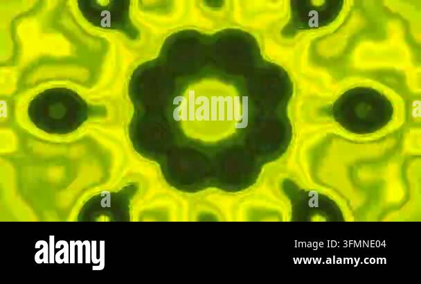 Abstract pattern featuring vibrant green and yellow shapes Stock Video ...