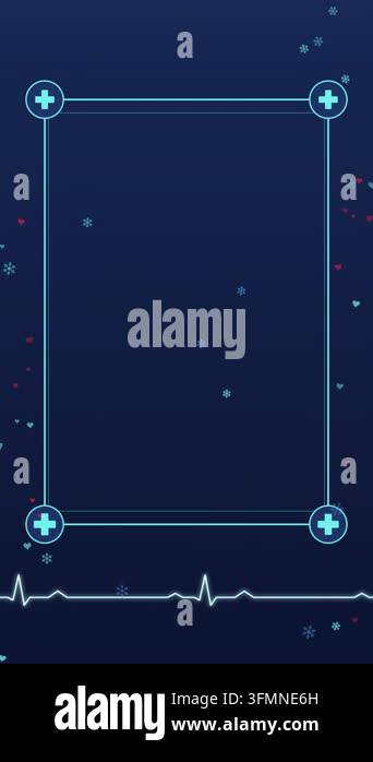 Christmas Medical Clean Frame with Heartbeat Title Background on ...