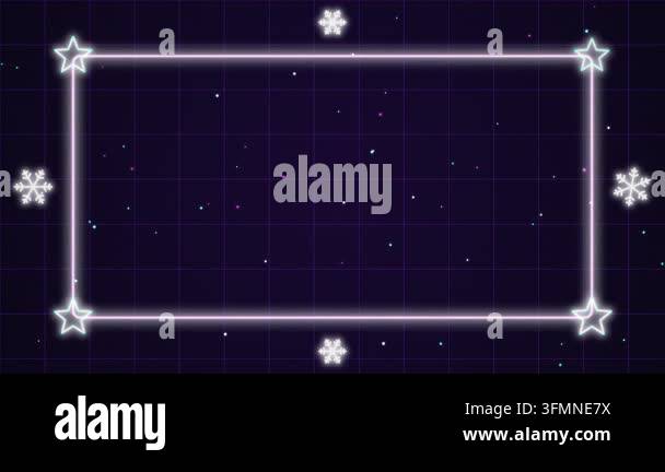 Christmas Neon Tube Frame Title Background Loop Stock Video Footage - Alamy