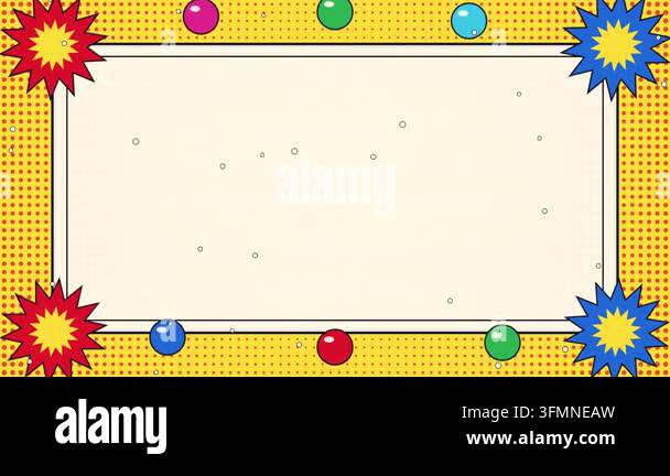 Christmas Comic Book Frame Title Background Loop Stock Video Footage ...