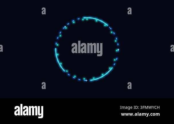neon light trail circle Glowing Blue Futuristic HUD Animation Stock ...
