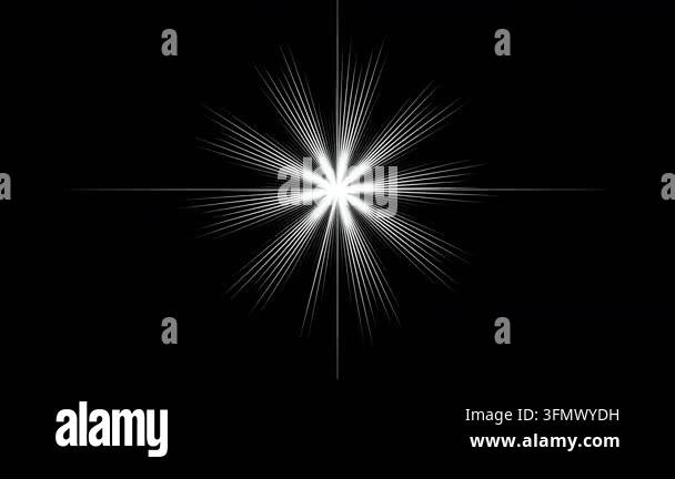 Retro Pastel colorful sparkling starburst light effect on black ...