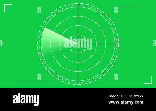 Digital green radar screen scanning interface for navigation and ...