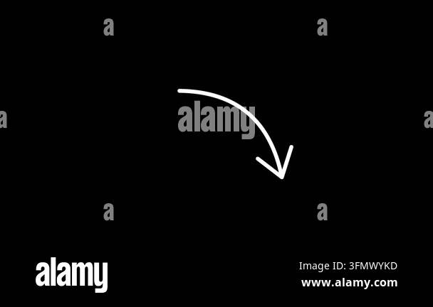 Pointing doodle arrows set with hand drawn sketchy animation for ...