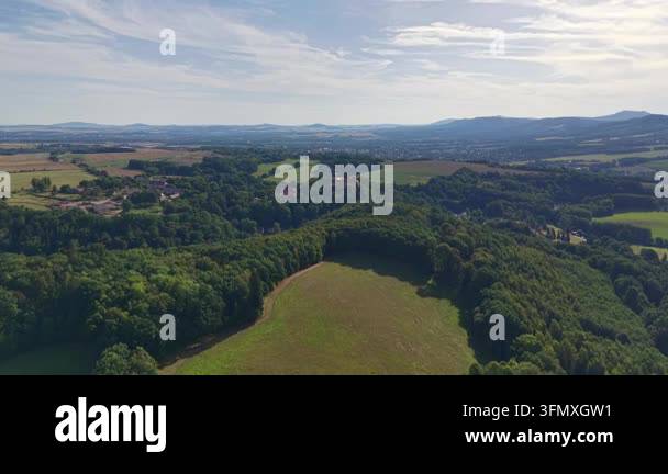 aerial view from drone of the village Stock Video Footage - Alamy