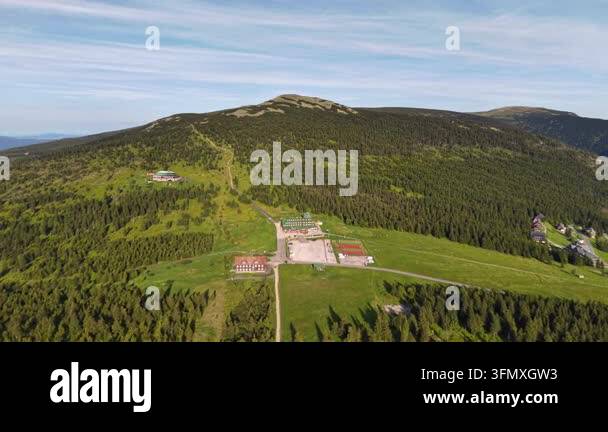 aerial view of beautiful autumn forest in carpathian mountains Stock ...