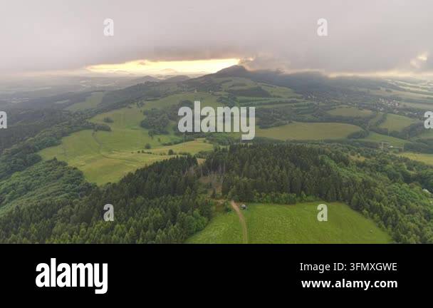 aerial view of the mountains in the morning Stock Video Footage - Alamy