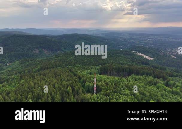 beautiful landscape with a mountain range in the background Stock Video ...