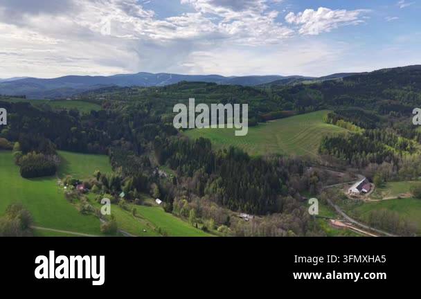 beautiful aerial view of the mountains in the ukrainian carpathians ...