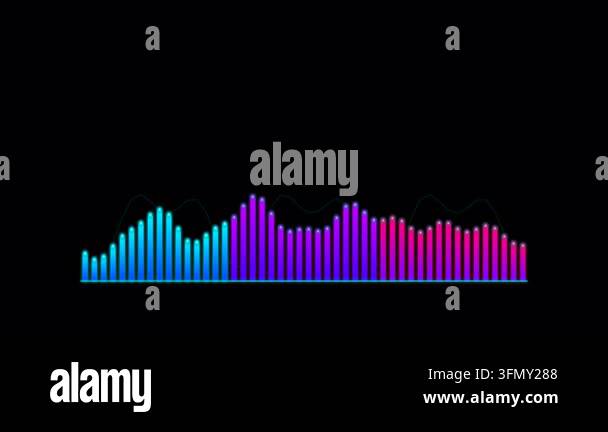 A series of vibrant sound wave visualizations showcasing colorful audio ...