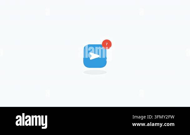 Animated user interface showing a play button with incrementing ...