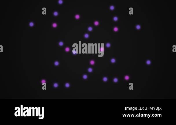 Glowing Purple and Pink Neural Particles Floating in Abstract Digital ...