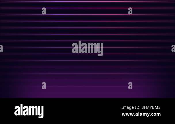 Abstract Purple Neon Horizontal Lines Glowing on Dark Background in ...