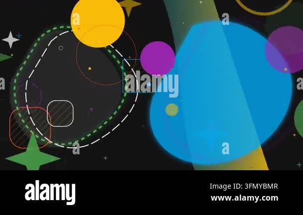 Abstract Dynamic Geometric Motion Graphics with Floating Organic Blobs ...