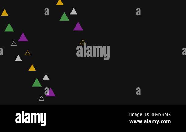 Abstract Motion Graphics of Colorful Geometric Triangles Moving Across ...